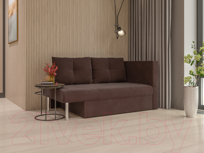 Тахта Mebel-Ars Алиса (велюр шоколадный НВ-178 16)