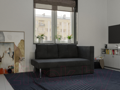 Тахта Mebel-Ars Алиса (велюр черный НВ-178 17)