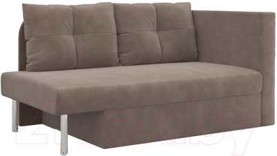 Тахта Mebel-Ars Алиса (бархат серо-шоколадный Star Velvet 60 Coffee) - фото
