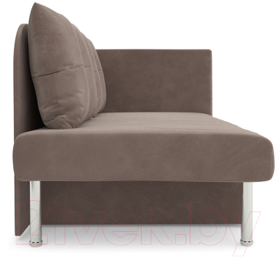 Тахта Mebel-Ars Алиса (бархат серо-шоколадный Star Velvet 60 Coffee)