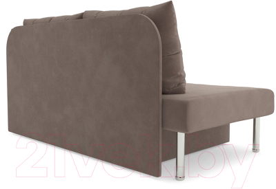 Тахта Mebel-Ars Алиса (бархат серо-шоколадный Star Velvet 60 Coffee)