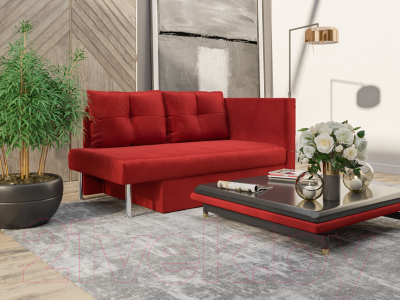 Тахта Mebel-Ars Алиса (бархат красный Star Velvet 3 Dark Red)