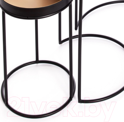 Комплект журнальных столиков Tetchair Secret De Maison Runa (алюминиевый сплав/черный/античная медь)