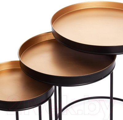 Комплект журнальных столиков Tetchair Secret De Maison Runa (алюминиевый сплав/черный/античная медь)