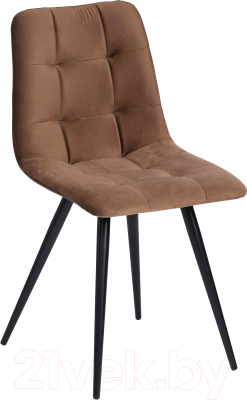 Стул Tetchair Chilly ткань/металл (коричневый Barkhat 12/черный) - фото