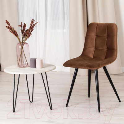 Стул Tetchair Chilly ткань/металл (коричневый Barkhat 12/черный)