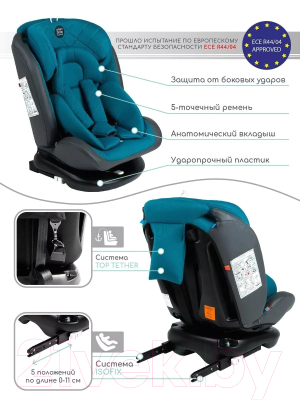 Автокресло Amarobaby Isofix / AMARO-2003-BrBi (бирюзовый)