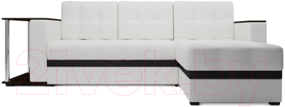 Диван угловой Mebel-Ars Атланта (экокожа белый)