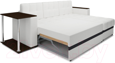 Диван угловой Mebel-Ars Атланта (экокожа белый)