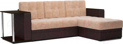Диван угловой Mebel-Ars Атланта (кордрой бежевый) - фото