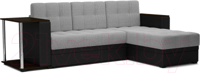 Диван угловой Mebel-Ars Атланта (рогожка серый) - фото