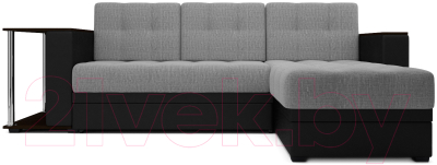 Диван угловой Mebel-Ars Атланта (рогожка серый)