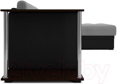 Диван угловой Mebel-Ars Атланта (рогожка серый)