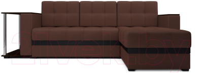 Диван угловой Mebel-Ars Атланта (рогожка шоколад)