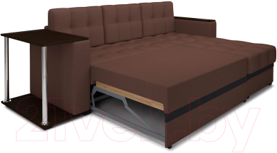Диван угловой Mebel-Ars Атланта (рогожка шоколад)
