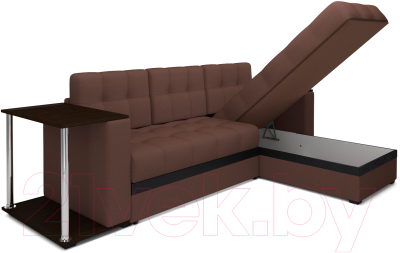 Диван угловой Mebel-Ars Атланта (рогожка шоколад)