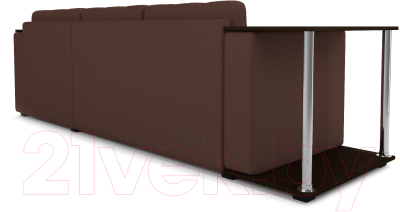 Диван угловой Mebel-Ars Атланта (рогожка шоколад)