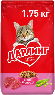 Сухой корм для кошек Дарлинг С мясом и овощами (1.75кг)