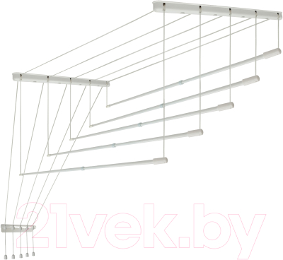 Сушилка для белья Comfort Alumin Group Потолочная телескопическая 5 прутьев 100-180см - фото