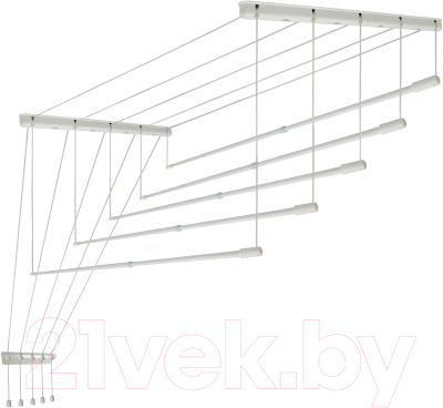 Сушилка для белья Comfort Alumin Group Потолочная телескопическая 5 прутьев 120-200см - фото