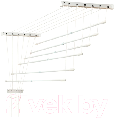 Сушилка для белья Comfort Alumin Group Потолочная телескопическая 6 прутьев 140-250см - фото