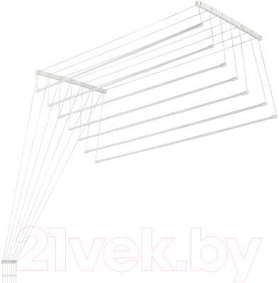 Сушилка для белья Comfort Alumin Group Потолочная телескопическая 7 прутьев 120-200см - фото