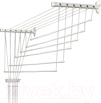 Сушилка для белья Comfort Alumin Group Потолочная телескопическая Лифт 6 прутьев 120-200см - фото