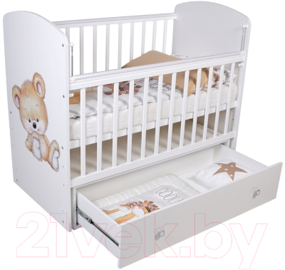 Детская кроватка Фея 750 Медвежонок / 0002551.9.13