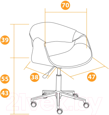 Кресло офисное Tetchair Bend (орех/кожзам черный)
