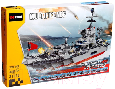 Конструктор Decool Военный крейсер / 31039 - фото