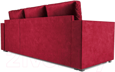 Диван угловой Mebel-Ars Рим (бархат красный Star Velvet 3 Dark Red)