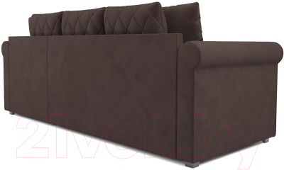 Диван угловой Mebel-Ars Берлин (велюр молочный шоколад НВ-178 13)