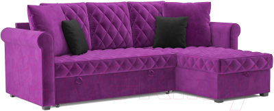 Диван угловой Mebel-Ars Берлин (фиолетовый) - фото