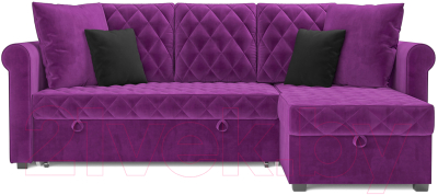 Диван угловой Mebel-Ars Берлин (фиолетовый)