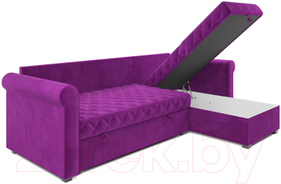 Диван угловой Mebel-Ars Берлин (фиолетовый)