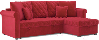 Диван угловой Mebel-Ars Берлин (кордрой красный) - фото