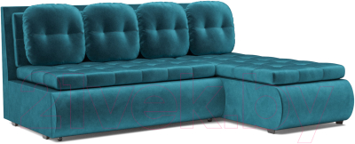 Диван угловой Mebel-Ars Кормак (бархат сине-зеленый Star Velvet 43 Black Green) - фото