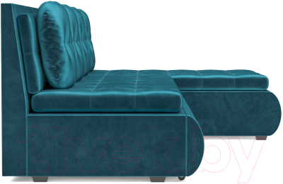 Диван угловой Mebel-Ars Кормак (бархат сине-зеленый Star Velvet 43 Black Green)