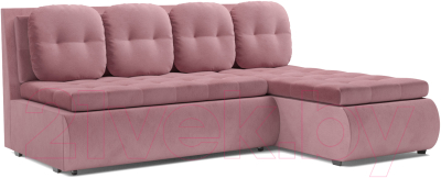 Диван угловой Mebel-Ars Кормак (велюр пудра НВ-178 18) - фото