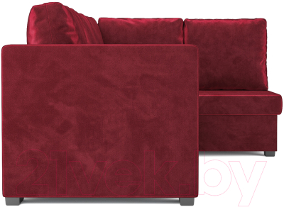Диван угловой Mebel-Ars Мансберг (бархат красный Star Velvet 3 Dark Red)
