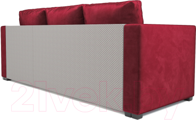 Диван угловой Mebel-Ars Мансберг (бархат красный Star Velvet 3 Dark Red)