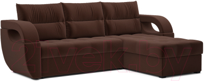 Диван угловой Mebel-Ars Мартин (кордрой коричневый) - фото