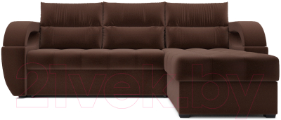 Диван угловой Mebel-Ars Мартин (кордрой коричневый)