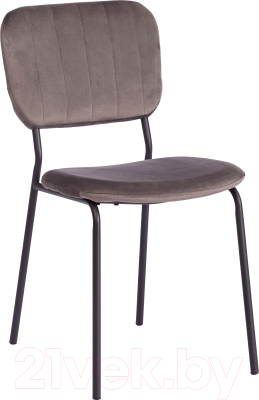 Стул Tetchair Carol металл/вельвет (светло-серый HLR24/черный) - фото