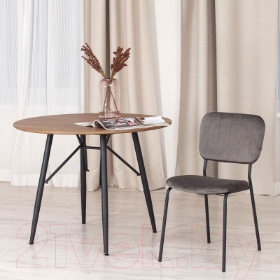 Стул Tetchair Carol металл/вельвет (светло-серый HLR24/черный)