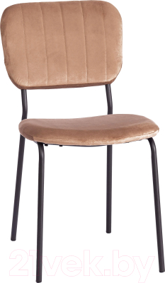 Стул Tetchair Carol металл/вельвет (коричневый HLR11/черный) - фото