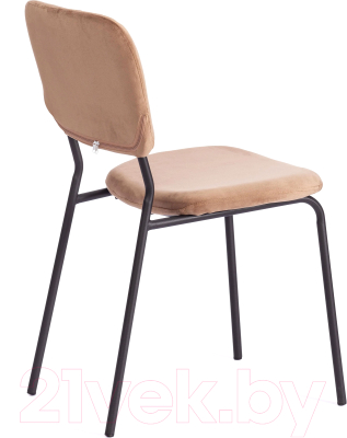 Стул Tetchair Carol металл/вельвет (коричневый HLR11/черный)