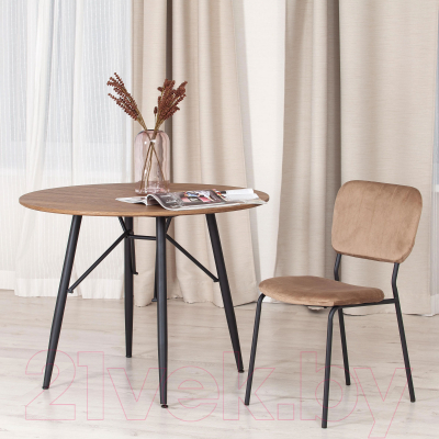 Стул Tetchair Carol металл/вельвет (коричневый HLR11/черный)