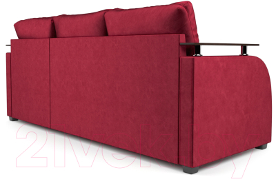 Диван угловой Mebel-Ars Токио (бархат красный Star Velvet 3 Dark Red)