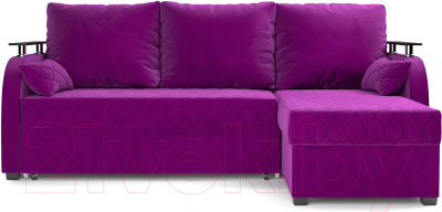Диван угловой Mebel-Ars Токио (фиолетовый)
